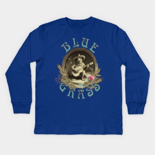 Blues Frog, bluegrass Kids Long Sleeve T-Shirt